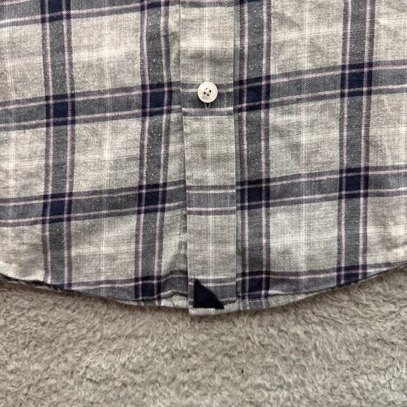 UNTUCKit Men's XL Gray White Plaid Button Up Long Sleeve Shirt Comfortable - Picture 3 of 9